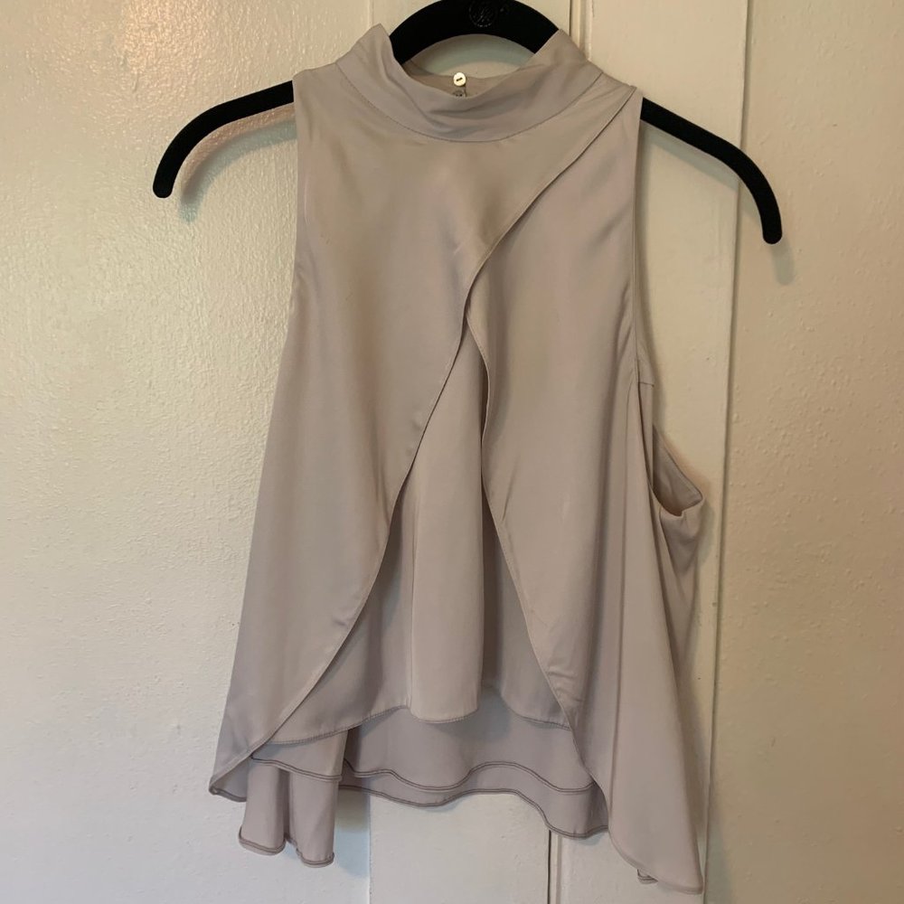 ZARA SILKY HIGH NECK STUDIO HALTER TOP